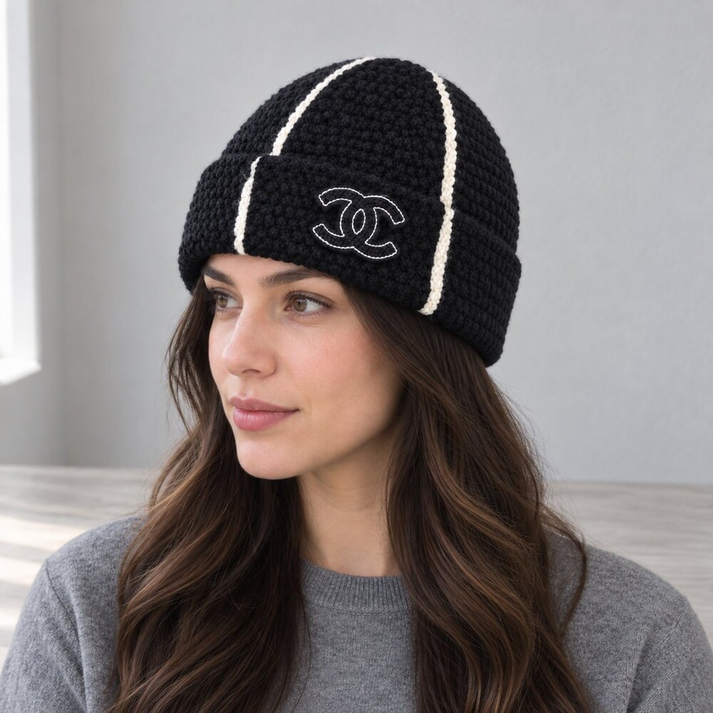 CHANEL CC Cuffed Knit Beanie - Picture 3 of 6